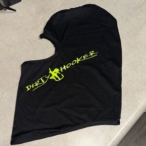 Black Balaclava with Neon Green Logo